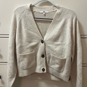 uniqlo SOUFFLÉ YARN SHORT CARDIGAN off white